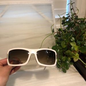 Prada White Frame Sunglasses